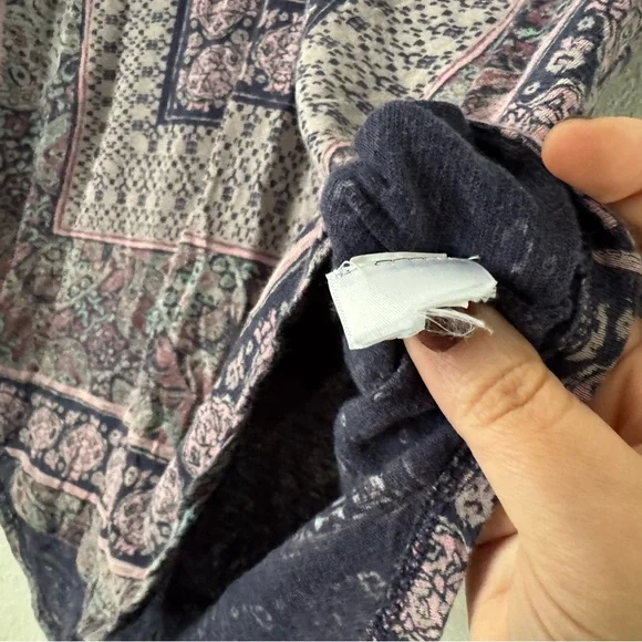 Lucky Brand Peasant Tunic Boho Chic Cottagecore Blouse XL Ethereal Whimsigoth - Picture 9 of 10